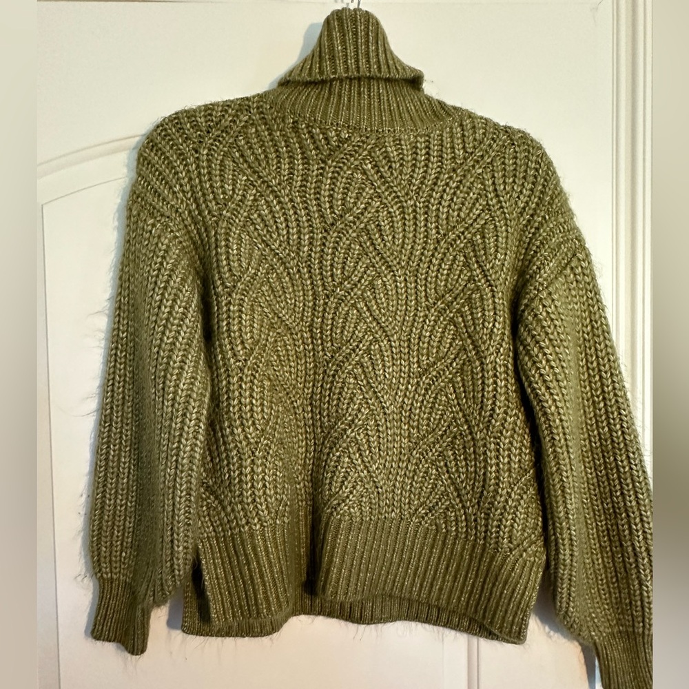 green sweater